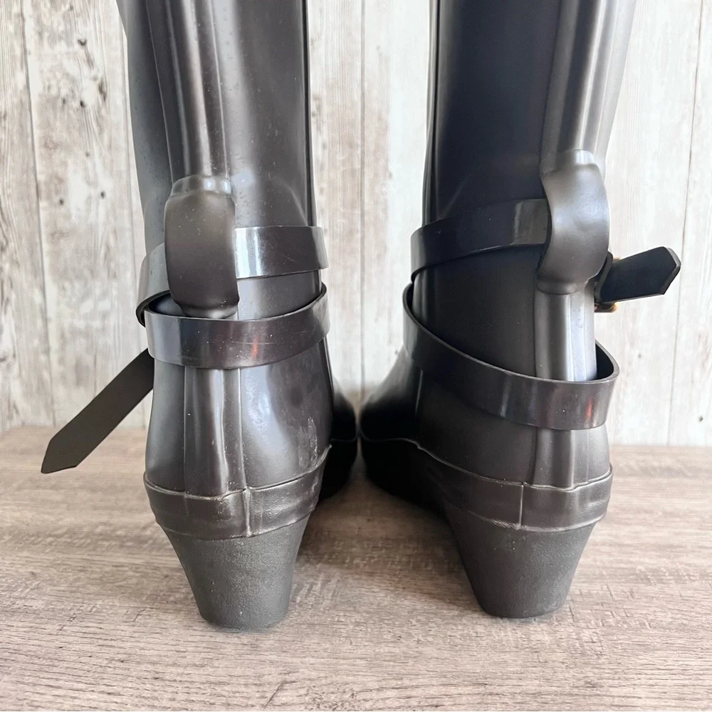 Hunter Wedge Tall Rain Boots Size 6